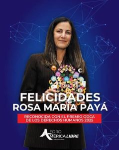 Rosa María Payá recibe el Premio de Derechos Humanos ODCA